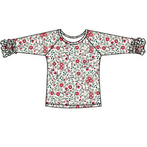 Qingli Chemises Et Hauts Pour <span class=keywords><strong>Bebe</strong></span> ODM Filles Nouveau-Né À Manches Longues Avec Volant En Gros Style Décontracté Bébé Tops - Product Image 1