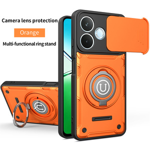Étui antichoc double couche en TPU+PC avec cache-caméra coulissant et béquille intégrée pour <span class=keywords><strong>HUAWEI</strong></span> Pura 90/Honor 600/X6d - Product Image 1