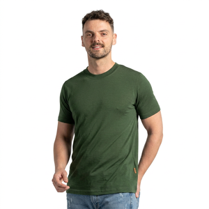 Comfortable Regular Fit Lightweight Woven <b>Wool</b> Men's T-<b>Shirts</b> Blank Letter Anti-Wrinkle Breathable Silk Screen Printed Short - Product Image 1