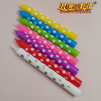 Yiwu Fabrik Happy Wishes Einfacher Text Outlet Weiße Streifen Deko Mehrfarbige Wachs Heimparty Geschenk Bunte Geburtstagskerze
