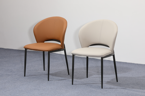 Modern PU Leather <b>Living</b> <b>Room</b> <b>Chair</b> Solid Back Metal Legs Ergonomic Design Home Furniture - Product Image 1
