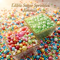 Confettis de Pâques Solides Pastel Colorés pour la Pâtisserie, Perles de Sucre, Graines de Sucre, Mélange de Confettis, Cake Pops, Sac en Vrac de 1kg pour la Décoration Printanière