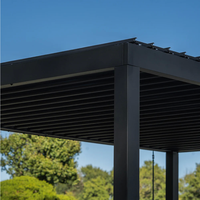 Pergola Motorisierter Patio Aluminium wasserdichte Gartenmöbel Außendach Schauroberfläche Pergola Bioclimatique