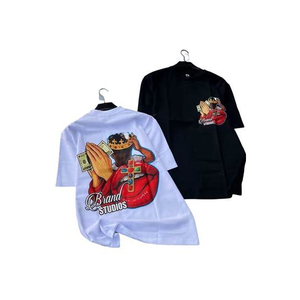 T-shirt pour homme à imprimé graphique, grande taille, manches courtes, col rond, streetwear décontracté, mélange de coton, t-shirt tendance - Product Image 1