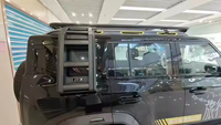 Echelle latérale télescopique noire en aluminium pour réservoir 300 Defender Jetour T2 Land Rover Jimny Pajero Canopy Ladder for Jetour Step