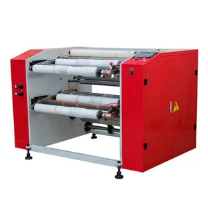 Premium quality full automatic mini roll cling PE stretch film slitting and rewinding machine