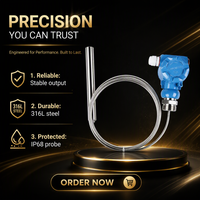 Transmisor de Nivel Hidrostático de Alta Temperatura 2088, Sensor de Profundidad Capilar de Acero Inoxidable 316L para Monitoreo de Tanques de Agua de Calderas
