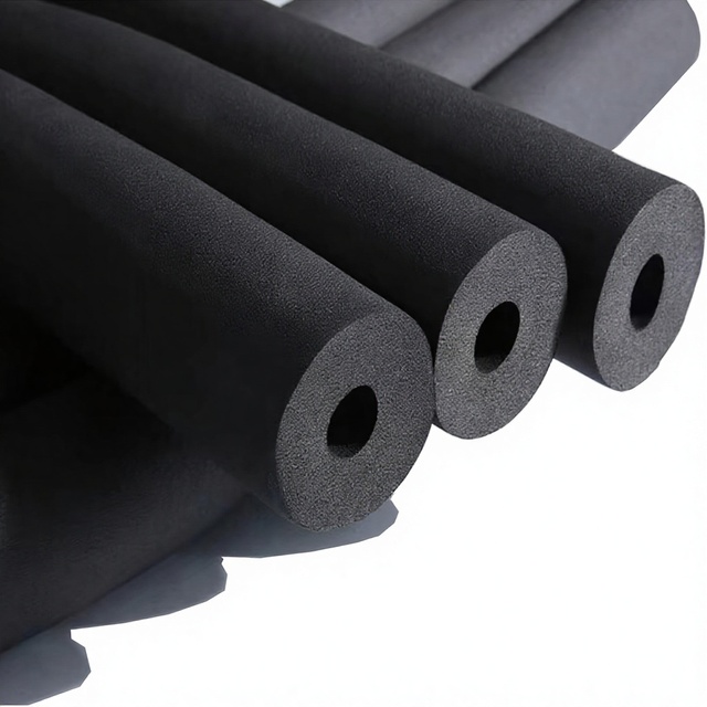 Pipe Insulation Foam Tube (3/8" X 2-3/8" X 6FT) Black Nitrile Rubber Thermal Equipment Protection Cutting Service