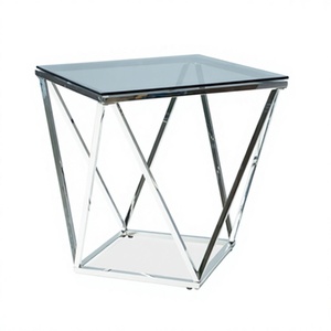 Hot Selling Ultimate <b>Square</b> Design Modern Tempered Glass TOP Coffee <b>Table</b> with Metal Frame Living Room Furniture - Product Image 1