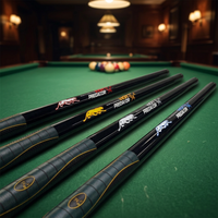 Tongkat Biliar Kayu Karbon Pengganti SDAIS dengan Kotak Batang 1/2 untuk Pemain Snooker dan Biliar