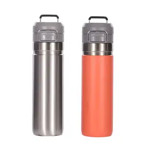 Leakproof Iceflow Quick Flip Go Stainless Steel Thermos Flask Tumbler Water Bottle Push Button Locking Lid 710ml 24oz