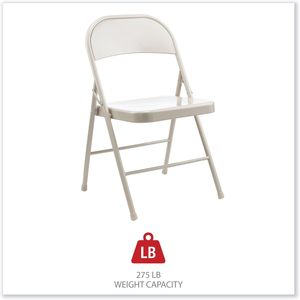 Silla Plegable de Acero sin Brazos Alera CA944, Diseño Contemporáneo, Uso en Interiores y Exteriores, Soporta 275 Libras, 4/CARTÓN, Origen Estadounidense - Product Image 1