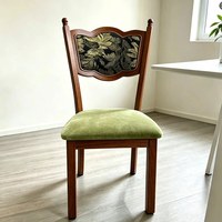 Chaise de salle à manger en bois massif de style hôtelier moderne et luxueux, fauteuil de restaurant rétro minimaliste nordique pour usage domestique