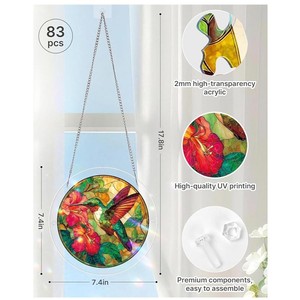 Atrapasueños Acrílico de 83 Piezas, Diseño de Dibujos Animados, Estilo Neoclásico, Decoració<span class=keywords><strong>n</strong></span> para Ventanas, Fabricado en China - Product Image 5