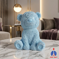Bouquet d'ours en résine écologique, ours violent, décoration de bureau pour salon et chambre d'enfant, cadeau pour la Saint-Valentin