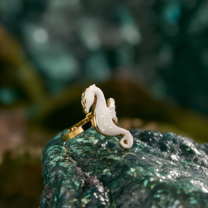 Seahorse <b>Ring</b> 316L Stainless Steel PVD <b>Gold</b> Plating Fashion Jewelry - Product Image 3