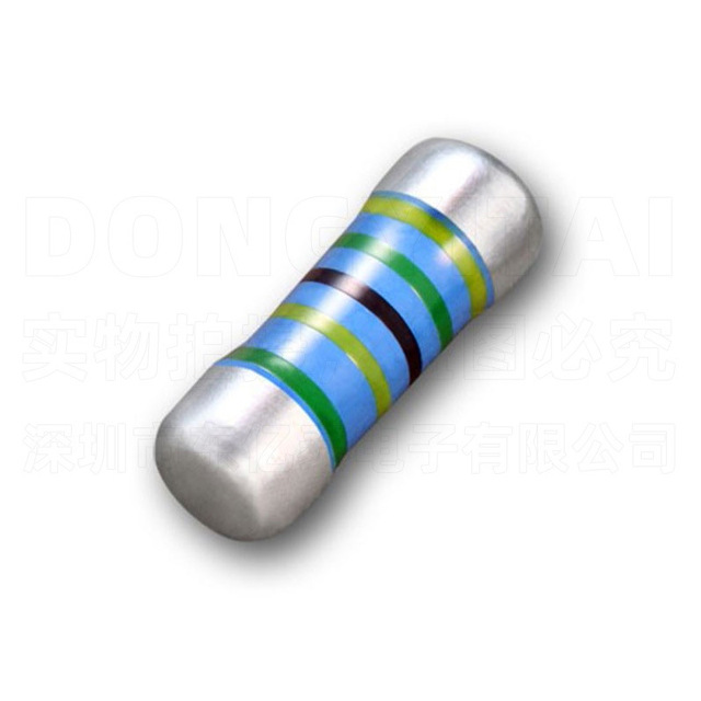 Leadless Patch Carbon Film Resistor Cylindrical Color Ring Wafer Resistor 1/4W 0207 0204 0309 5%