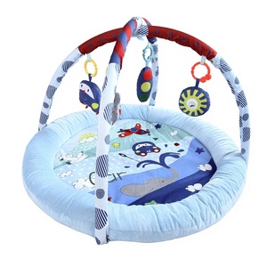 Alfombra de Juego para Bebés Blue Adventure con Borde Acolchado de Felpa, Centro de Actividades 5 en 1, Alfombra de Juego para Estimulación Temprana con Diseño de Ballena y Coche - Product Image 2