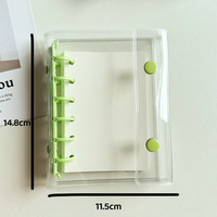 Mini classeur A7 personnalisé en PVC transparent pour carnet de planification, cartes et budget
