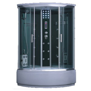 Cabine de <span class=keywords><strong>douche</strong></span> avec miroir arrière en verre 120x120 cm, bac haut, cabine de <span class=keywords><strong>douche</strong></span> à vapeur, baignoire hydromassante - Product Image 1