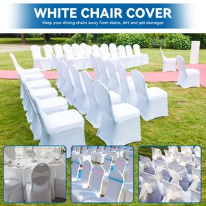 Fundas <span class=keywords><strong>de</strong></span> Licra Blancas para <span class=keywords><strong>Sillas</strong></span> al por Mayor, Perfectas para Bodas, Fiestas, Cenas y Eventos - Product Image 3