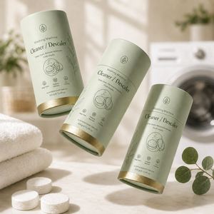 Envases de Tubo Cilíndrico Biodegradables Personalizados, Cartón Rígido con Estampado Dorado, Desincrustante, Envase de Tubo de Papel Kraft - Product Image 3