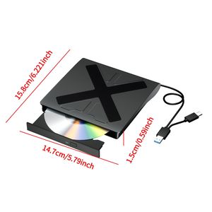 Lecteur de disque Blu-ray externe <span class=keywords><strong>Graveur</strong></span> de Blu-ray externe avec USB 3.0 et Type-C Lecteur de CD DVD Blu-ray externe <span class=keywords><strong>Graveur</strong></span> Blu-ray - Product Image 6