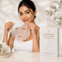 Masker Wajah Lembaran Hidrogel Anti-Penuaan Bio Kolagen Formula Khusus, Masker Wajah Pemutih Anti Kerut Kulit Kaca Korea yang Dapat Disesuaikan