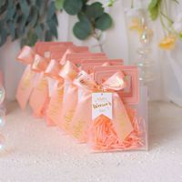 Sac cadeau de sac à main en PVC Transparent de Noël pour les mariages demoiselles d'honneur anniversaires-emballage de boîte-cadeau personnalisable