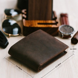 Custom Waterproof Engraved <b>Wallet</b> <b>RFID</b> <b>Blocking</b> Minimalist Bifold Full Grain Genuine Leather Mens <b>Wallet</b> - Product Image 2