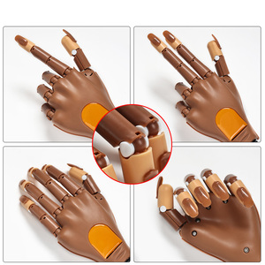 Main d'entraînement ajustable en gros pour la formation en manucure, main de mannequin flexible avec ongles pour débutants, GZ RTS, commande en vrac mixte - Product Image 2