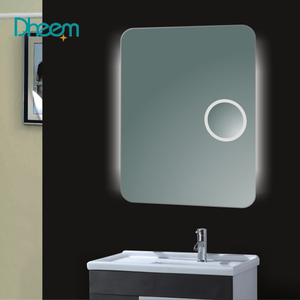 Maquillage LED lumières Gradateur Tactile Salle De Bain Miroir avec horloge et 3X <span class=keywords><strong>Loupe</strong></span> - Product Image 2