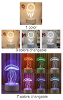 Lampe de table en acrylique à illusion 3D, nouvelle lampe LED pour la décoration de la chambre des enfants, veilleuse