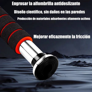 Barra de dominadas ajustable portátil para montar en la pared, sin necesidad de taladrar, barra horizontal antideslizante para puerta, equipo de ejercicio para gimnasio en casa, color negro - Product Image 3