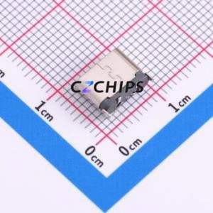 HX TYPE-C 2P LT H6.5 USB Connector SMD Connector ( Connector Type: Type-C )( Gender: Female )( Mounting Type: Vertical Mount ) - Product Image 2