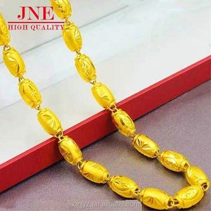 Pendentif roi <span class=keywords><strong>singe</strong></span> de Dubaï en or Collier de perles d'olive en laiton plaqué or Bijoux pour hommes - Product Image 2