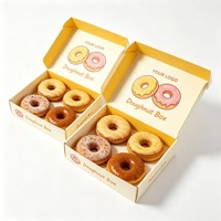 Caja Biodegradable para Donuts, en Oferta, de Cartón Resistente a la Grasa, Ecológica, Personalizable, para Pasteles y Alimentos