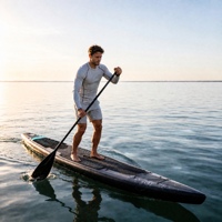 Planche de SUP gonflable Race-Ready en Drop-Stitch - Planche de paddle légère et portable pour la compétition en eau libre