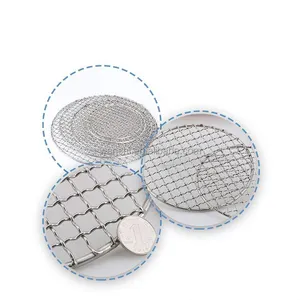 Factory Sale Mesh Bbq Grill In Round/barbecue Grill Wire Mesh Net For Roasting Meat