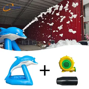 New style supports custom inflatable models add party foam machine cannon combination for amusement park pool party dj disco