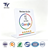 Carte NFC Google Review Originale Authentique avec Puce 215, Carte Google Restaurant Autoportante pour Bonnes Évaluations, Matériau PVC