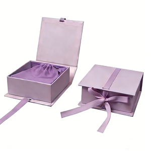 Boîte à bijoux élégante personnalisée en <span class=keywords><strong>carton</strong></span> avec gaufrage, revêtement UV, doublure en éponge, boîte rigide en forme <span class=keywords><strong>de</strong></span> livre rose <span class=keywords><strong>pour</strong></span> l'emballage <span class=keywords><strong>de</strong></span> montres en cadeau - Product Image 2