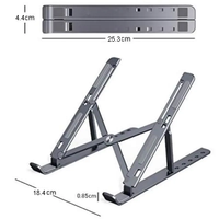 Support en aluminium pour ordinateur portable, support réglable et pliable pour Macbook, tablette PC