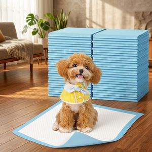 (S 33*45, 100 pièces) Coussinets absorbants jetables pour animaux de compagnie, couches d'apprentissage de la propreté en coton anti-fuites pour chiots et chiens - Product Image 1