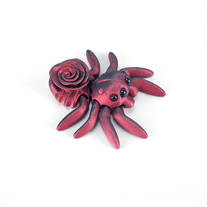 Stampa 3D simpatico ragno rosa giocattolo ornamento per auto regalo per bambini giunti mobili con dinosauro congelato fatto 1/12 di vetro - Product Image 1