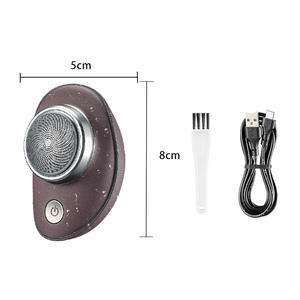 Rasoir facial miniature Komei Km T21 5x8cm, rechargeable, étanche, pour hommes, avec brosse de nettoyage - Product Image 1