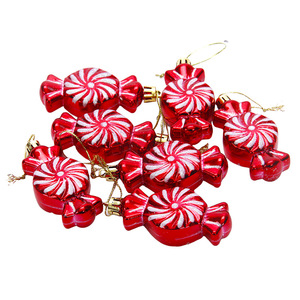 Adorno Colgante <span class=keywords><strong>de</strong></span> Casa <span class=keywords><strong>de</strong></span> Jengibre Navideña con Bastón <span class=keywords><strong>de</strong></span> Caramelo y Piña, Material PS, 11 cm, con Cuentas Bordadas y Flocado - Product Image 4