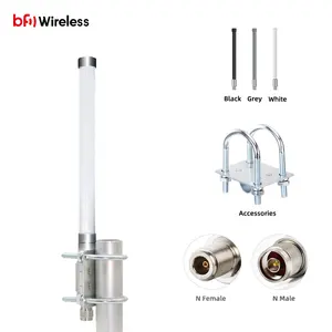 4-15dbi 700-2700MHz 3G 4G 5G LTE Omni-Directional Fiberglass Antenna N-J Connector