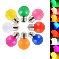 Ampoule LED G45 E27 3W multicolore (rouge/vert/bleu/violet) – Lampe décorative AC pour fêtes et événements
