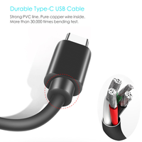Personalizar Logo 2 en 1 Transferencia rápida de datos Tipo USB C OTG a cable USB2.0